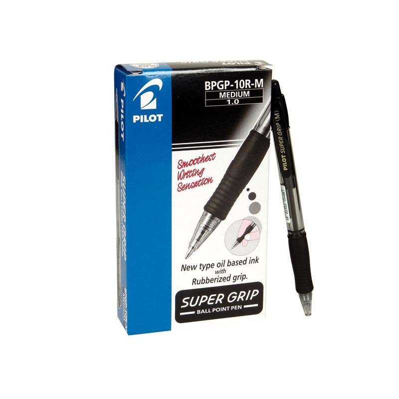 ✅  BOLIGRAFO PILOT SUPERGRIP NEGRO - CAJA DE 12 UNIDADES Imagen principal del producto