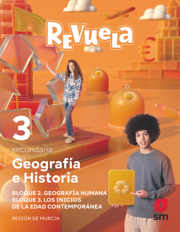 Geografía e Historia. 3 Secundaria. Revuela. Región de Murcia. Aa. Vv. (EDICIONES SM) 9788413928104 Imagen principal del producto