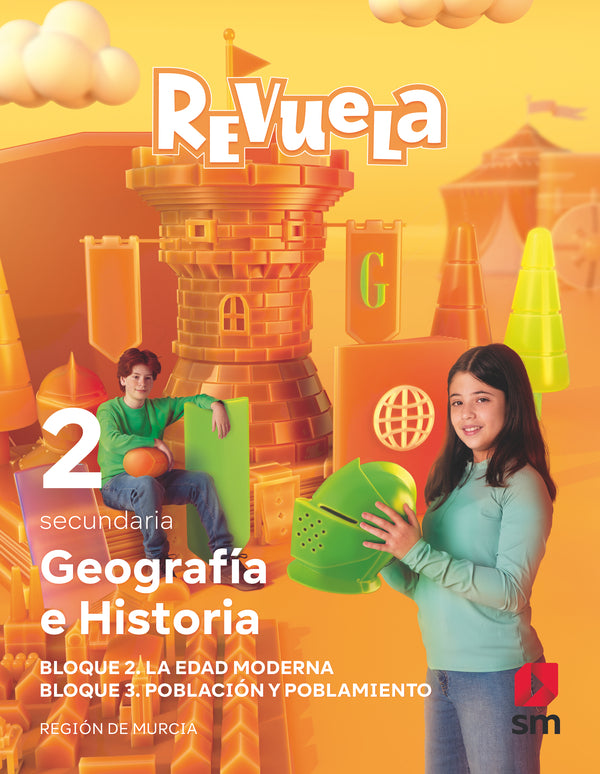 Geografía e Historia. 2 Secundaria. Bloques. Revuela. Región de Murcia. Aa. Vv. (EDICIONES SM) 9788498561531