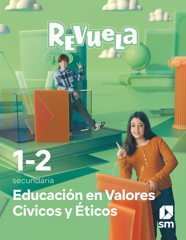 Educación en Valores Cívicos y Éticos. 1 y 2 Secundaria. Revuela. Aa. Vv. (EDICIONES SM) 9788498564631 Imagen principal del producto