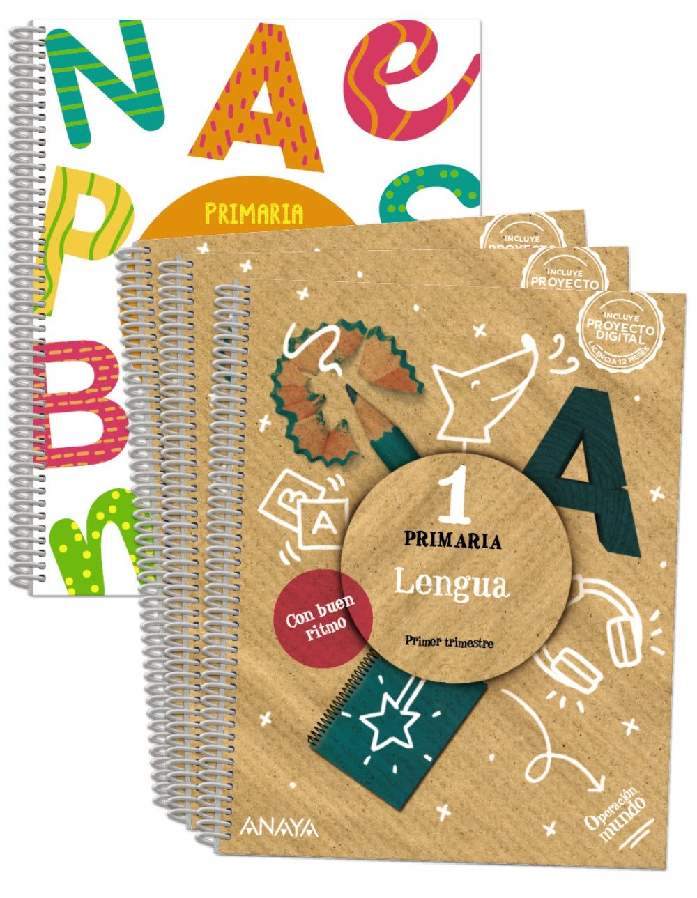 Lengua 1. Con buen ritmo. (Incluye Punto de lectura 1.) (1º Primaria) Operación Mundo - Con buen ritmo | Varios autores | 9788469892121 (ANAYA TEXTO) Imagen principal del producto