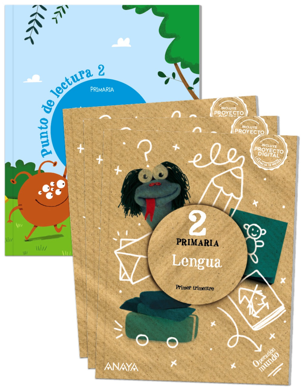 Lengua 2. (Incluye Punto de lectura 2.) (2º Primaria) Operación Mundo | Varios autores | 9788469892466 (ANAYA TEXTO)