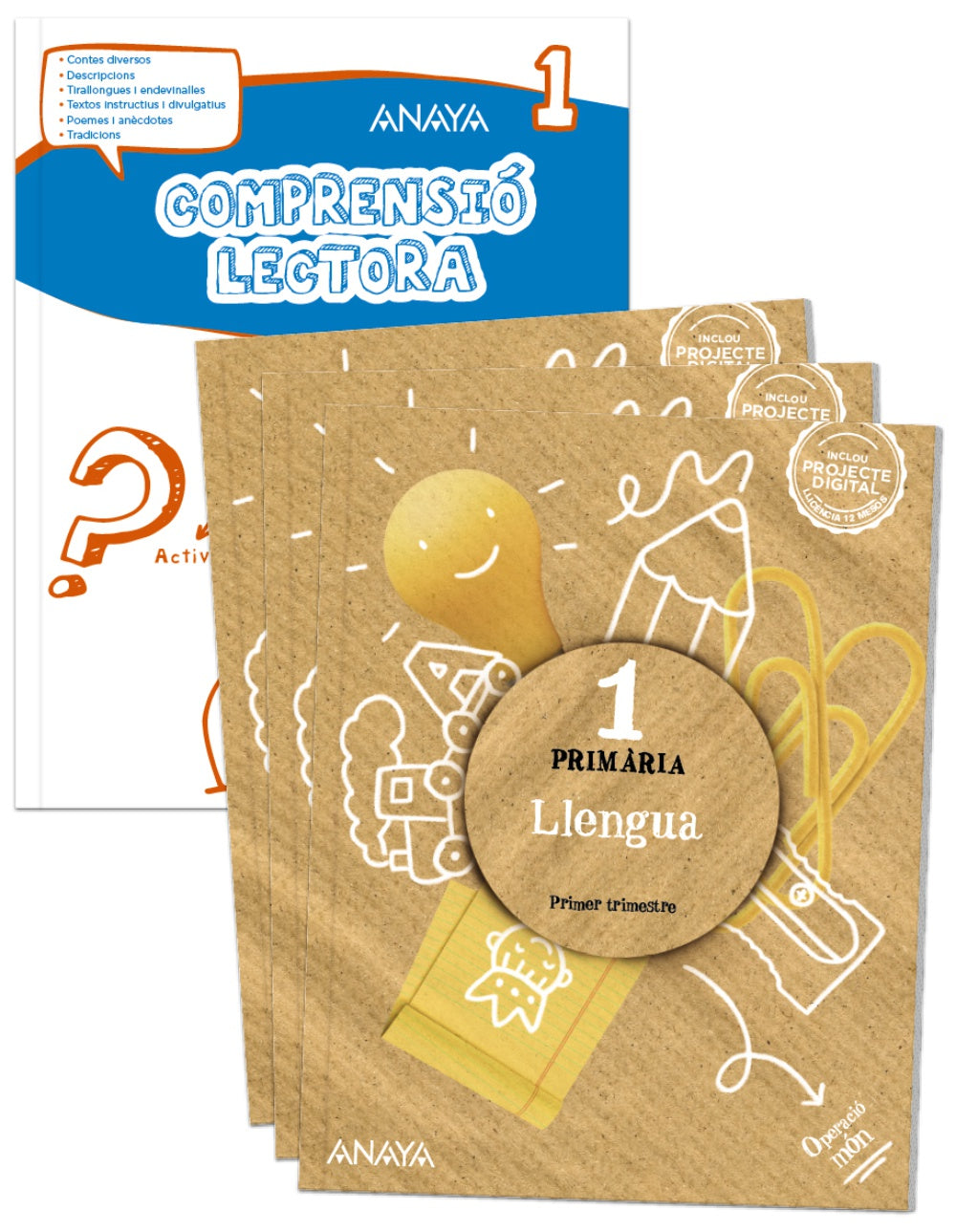 Llengua 1. (Incluye Compresió lectora 1.) (1º Primaria) Operació món | Varios autores | 9788469892725 (ANAYA TEXTO) Imagen principal del producto