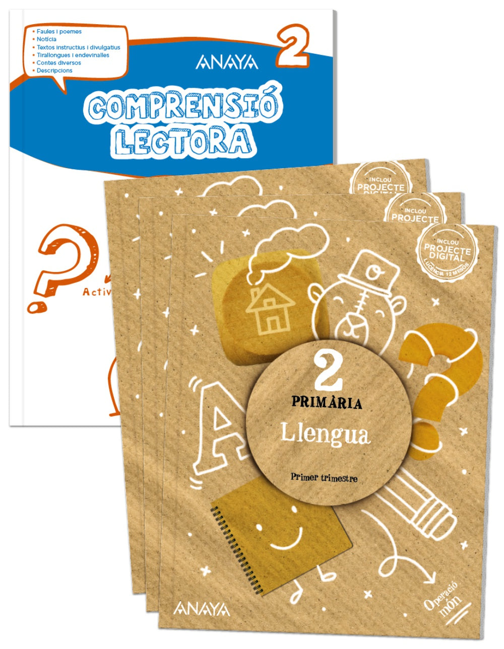 Llengua 2. (Incluye Compresió lectora 2.) (2º Primaria) Operació món | Varios autores | 9788469892817 (ANAYA TEXTO) Imagen principal del producto