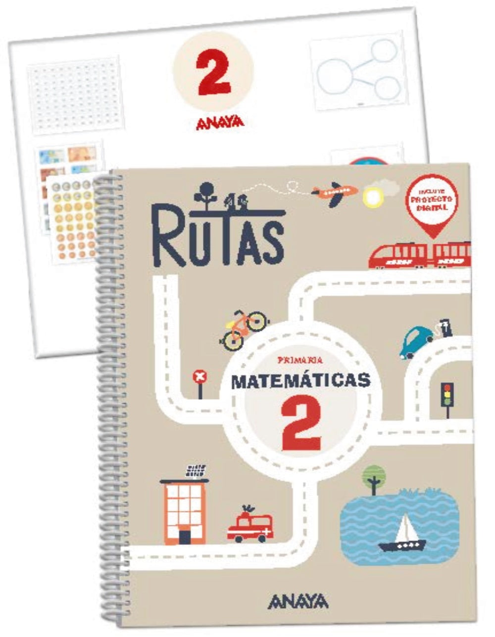 Matemáticas 2. RUTAS. (Incluye material manipulativo) (2º Primaria) RUTAS | Pellicer Iborra, Carmen | 9788469893944 (ANAYA TEXTO) Imagen principal del producto