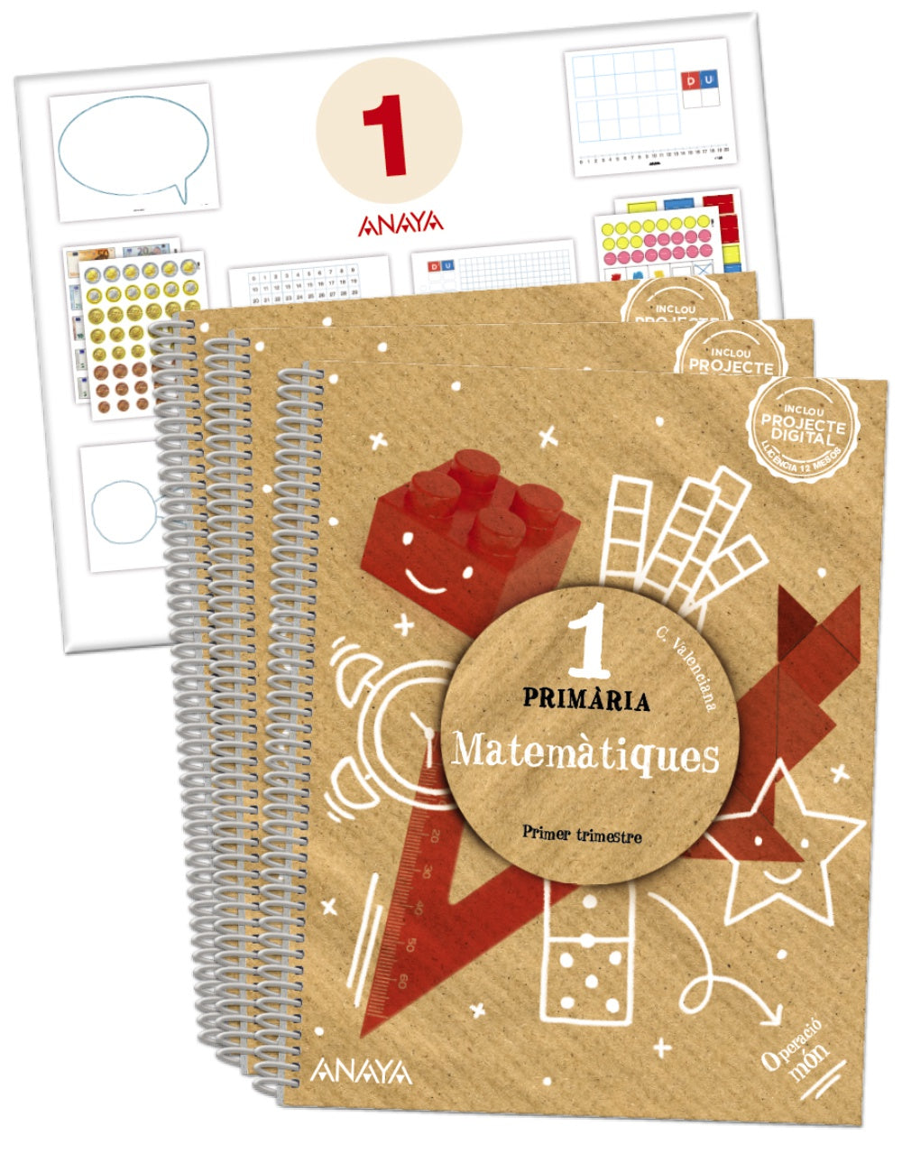 Matemàtiques 1. (Incluye material manipulativo) (1º Primaria) Operació món | Varios autores | 9788469894019 (ANAYA TEXTO) Imagen principal del producto