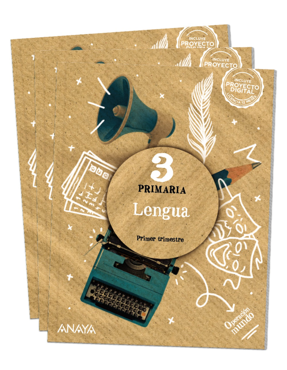 Lengua 3. (3º Primaria) Operación Mundo | Varios autores | 9788469899151 (ANAYA TEXTO) Imagen principal del producto
