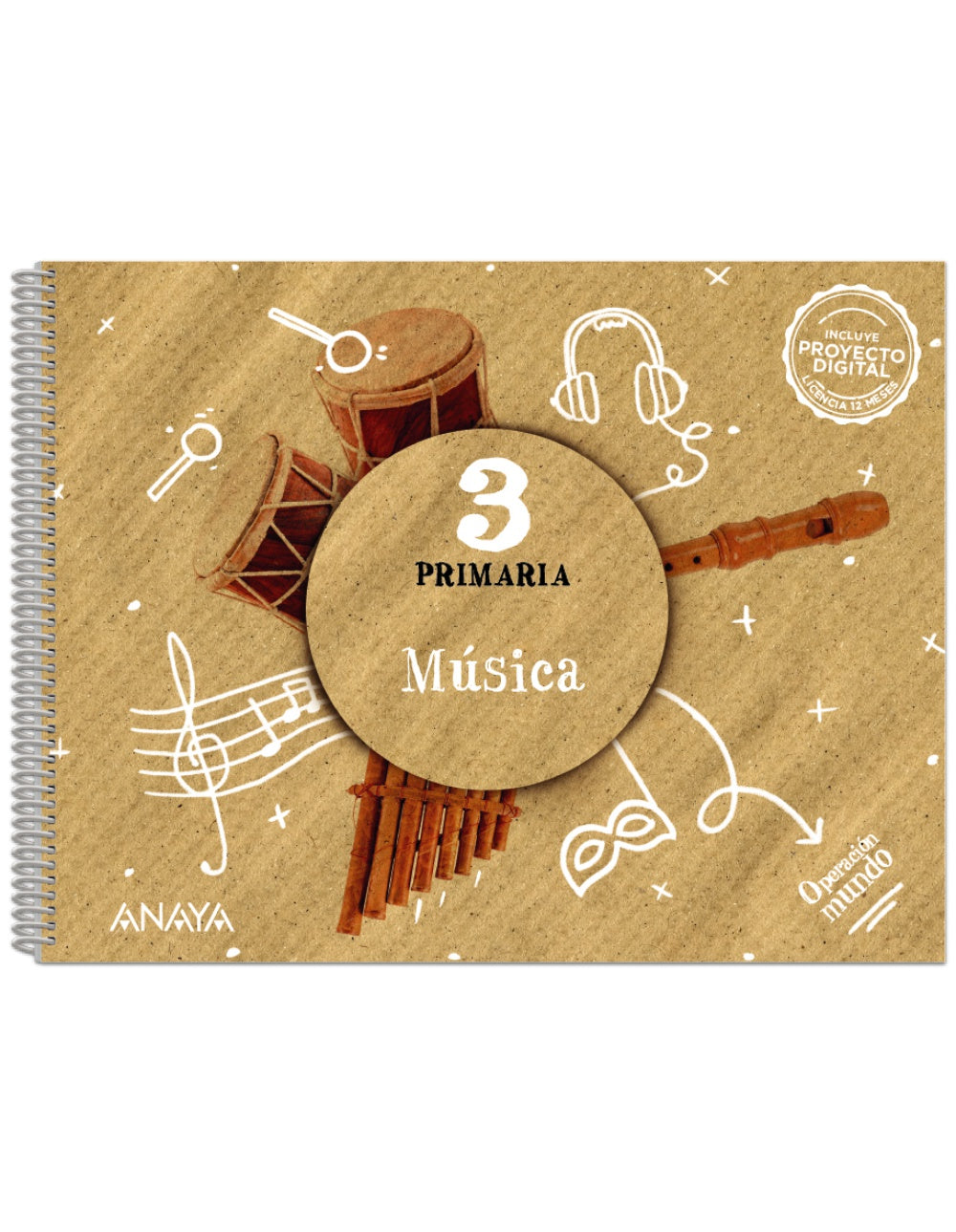 Música 3. (3º Primaria) Operación Mundo | Varios autores | 9788414301623 (ANAYA TEXTO)