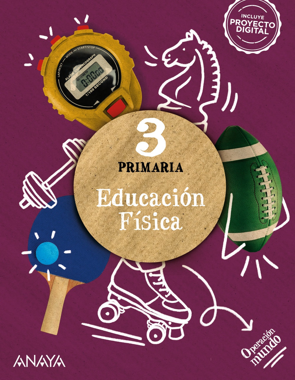 Educación Física 3 (3º Primaria) Operación Mundo | Varios autores | 9788414301913 (ANAYA TEXTO) Imagen principal del producto