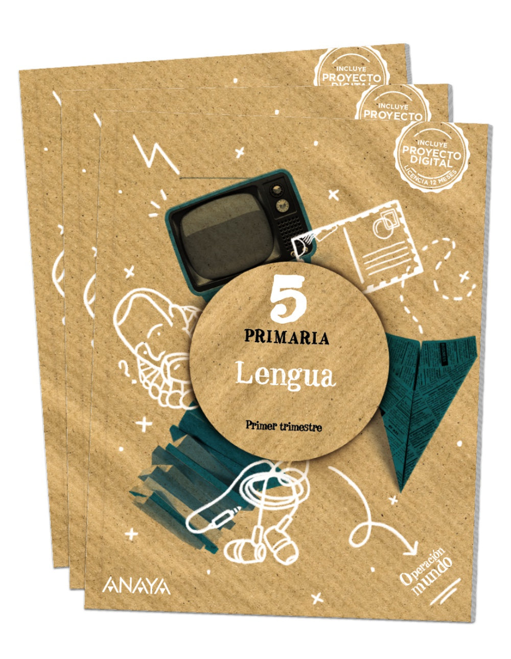 Lengua 5. (5º Primaria) Operación Mundo | Varios autores | 9788414301920 (ANAYA TEXTO) Imagen principal del producto