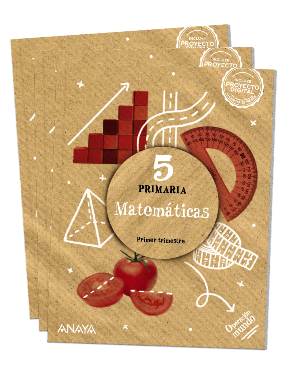 Matemáticas 5. (5º Primaria) Operación Mundo | Varios autores | 9788414302385 (ANAYA TEXTO)