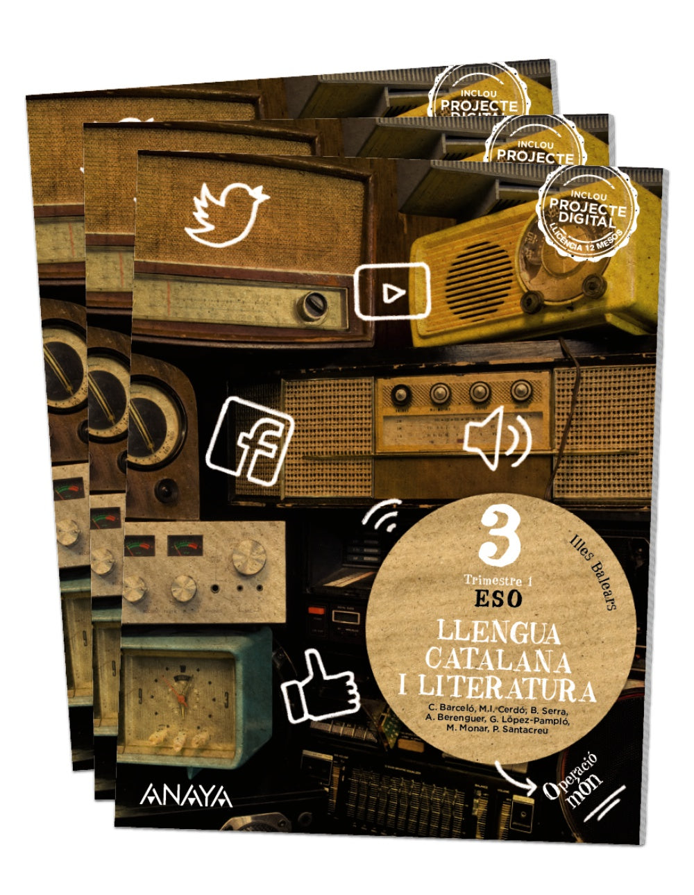 Llengua catalana i literatura 3. (3º ESO) Operació món | Varios autores | 9788414305089 (ANAYA TEXTO) Imagen principal del producto
