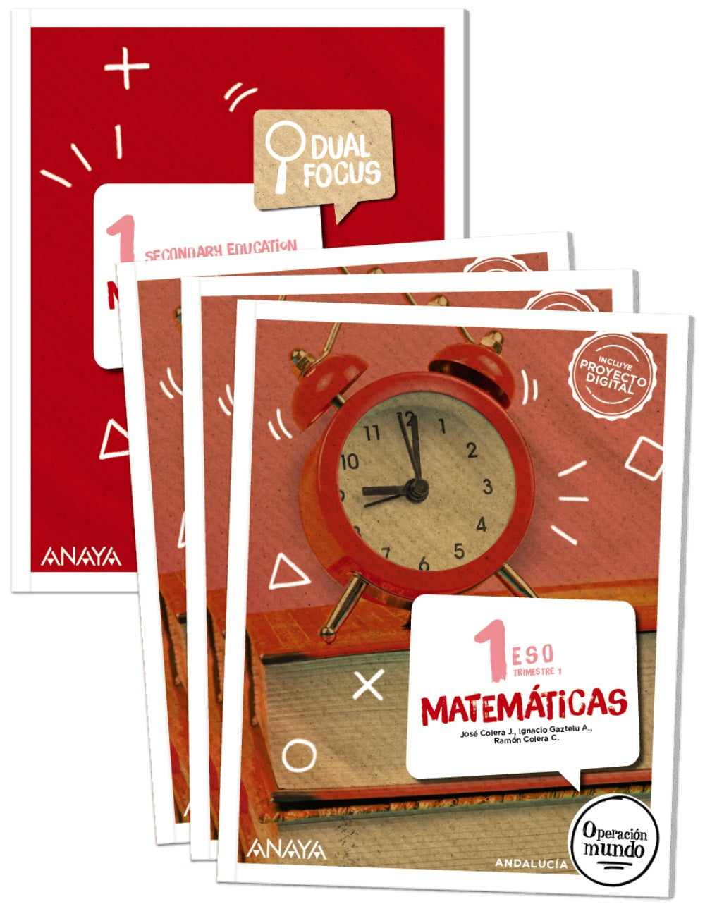 Matemáticas 1. (Trimestres + Dual Focus) (1º ESO) Operación Mundo | Varios autores | 9788414305423 (ANAYA TEXTO)