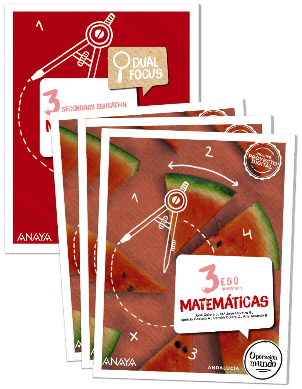 Matemáticas 3. (Trimestres + Dual Focus) (3º ESO) Operación Mundo | Varios autores | 9788414305522 (ANAYA TEXTO)