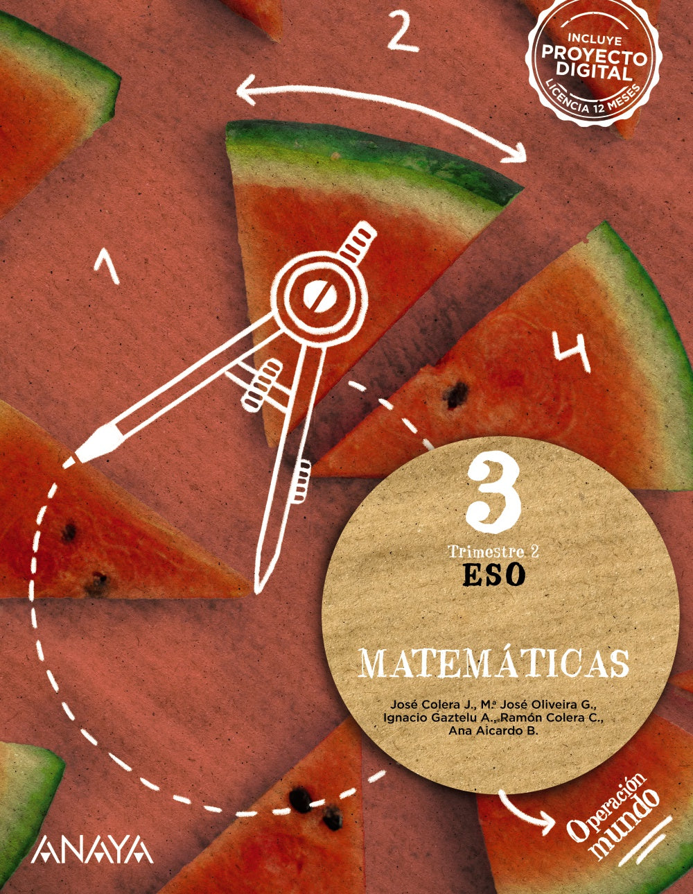 Matemáticas 3. Trimestres (3º ESO) Operación Mundo | Varios autores | 9788414305539 (ANAYA TEXTO)
