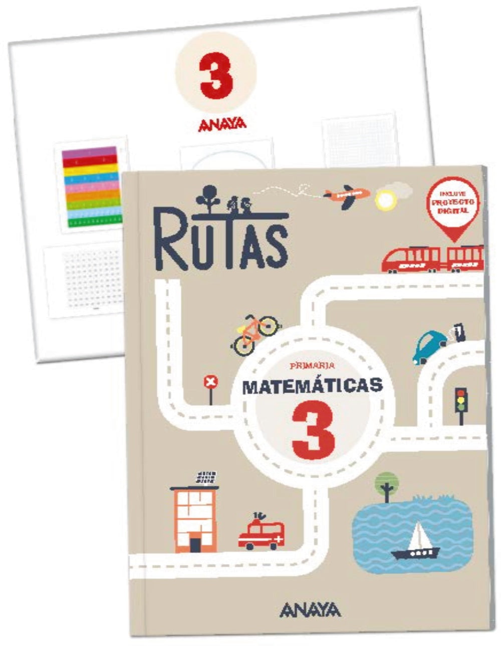 Matemáticas 3. RUTAS. (Incluye material manipulativo) (3º Primaria) RUTAS | Pellicer Iborra, Carmen | 9788414314623 (ANAYA TEXTO) Imagen principal del producto