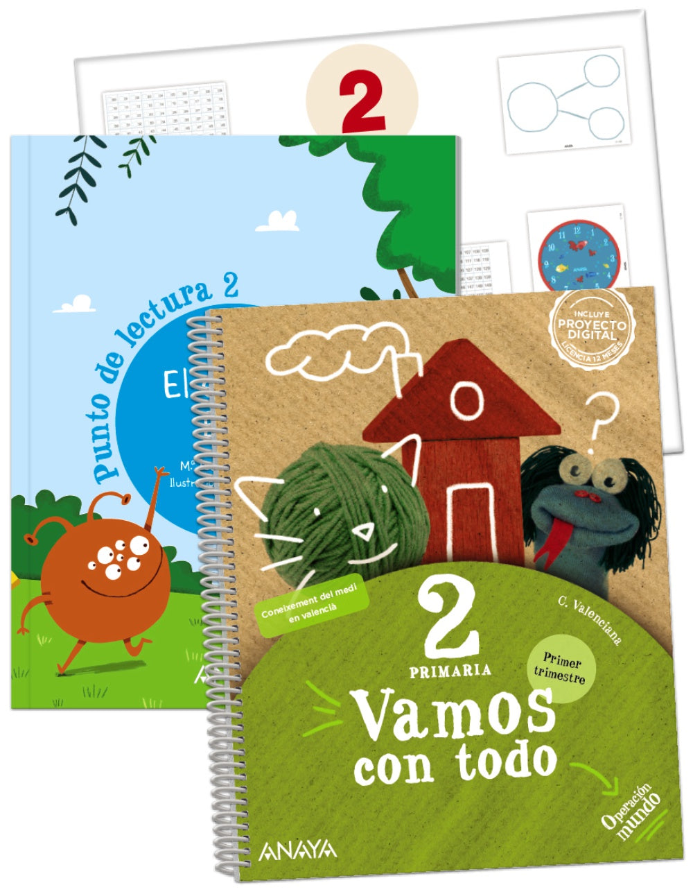 Vamos con todo 2. Primer trimestre. + Punto de lectura 2 + Material manipulativo. Mª del Carmen Clar Boluda (ANAYA EDUCACIÓN) 9788414317365 Imagen principal del producto