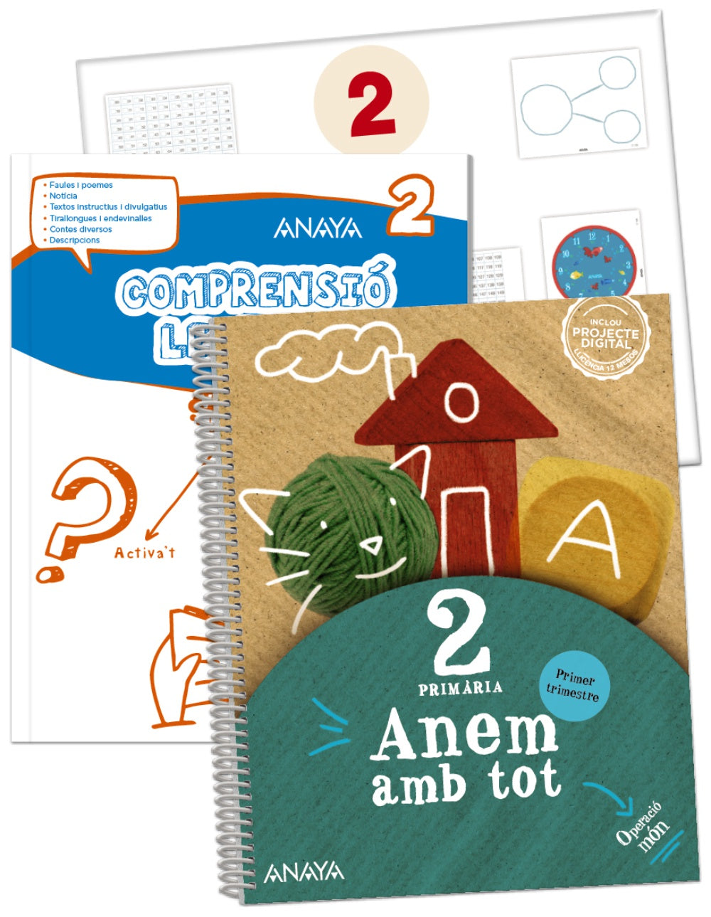 Anem amb tot 2. Primer trimestre. + Compresió lectora 2 + Matemàtiques 2. Material manipulativo. José Francisco Cañada González (ANAYA EDUCACIÓN) 9788414317389 Imagen principal del producto
