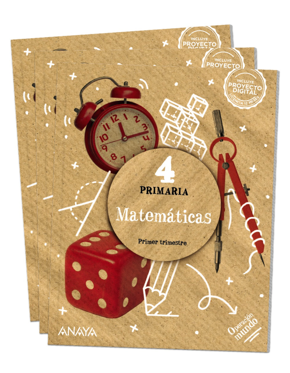 Matemáticas 4 (4º Primaria) Operación Mundo | Varios autores | 9788414319802 (ANAYA TEXTO)