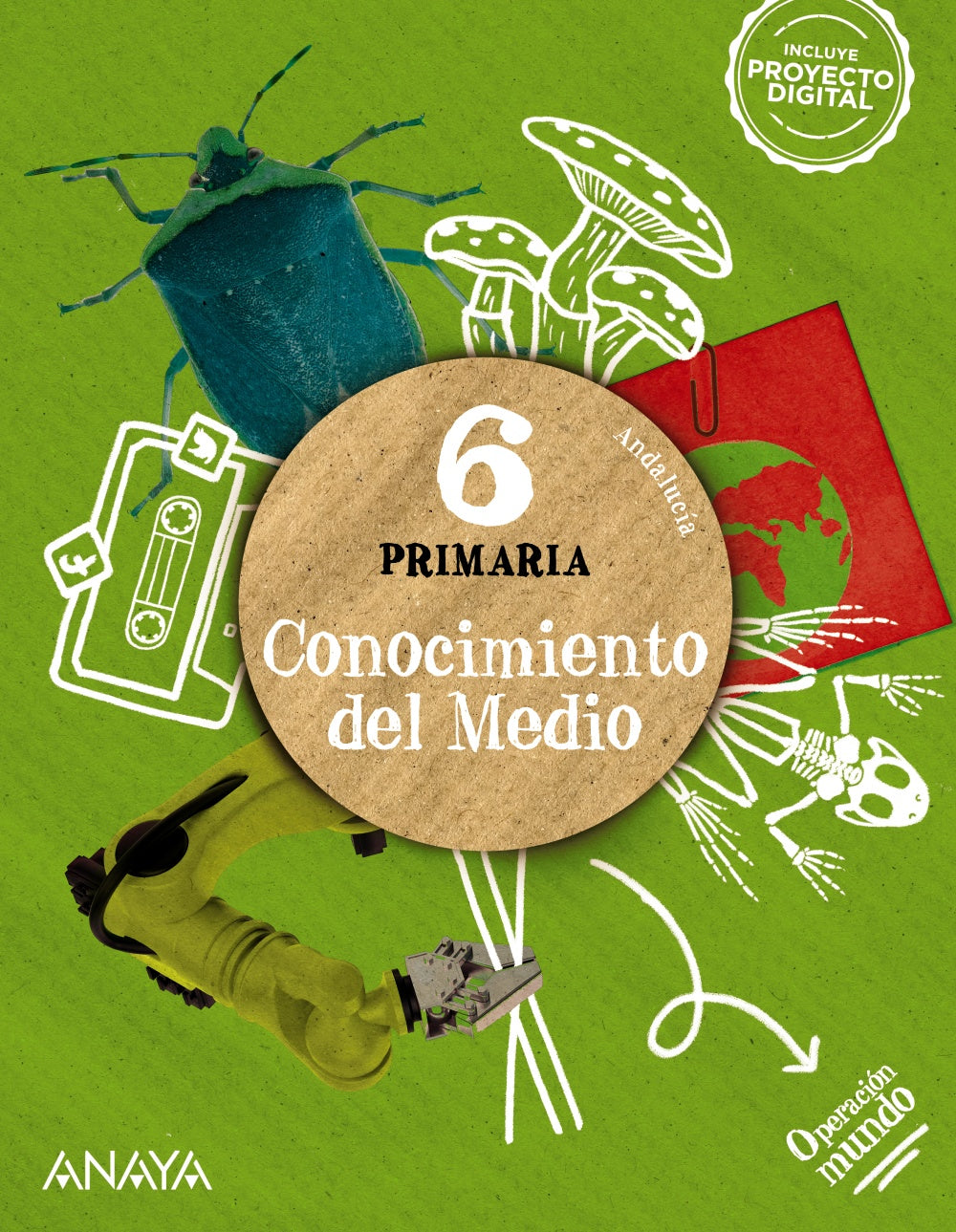 Conocimiento del medio 6 (6º Primaria) Operación Mundo | Varios autores | 9788414322796 (ANAYA TEXTO)