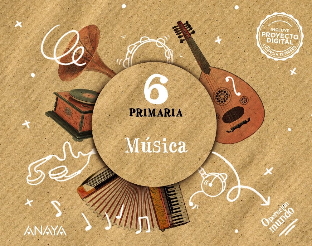 Música 6 (6º Primaria) Operación Mundo | Varios autores | 9788414323977 (ANAYA TEXTO) Imagen principal del producto