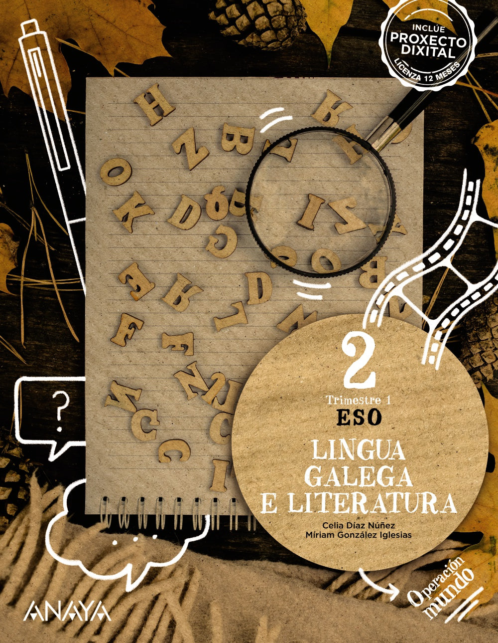 Lingua Galega e Literatura 2 (2º ESO) Operación Mundo | Varios autores | 9788414324790 (ANAYA TEXTO) Imagen principal del producto