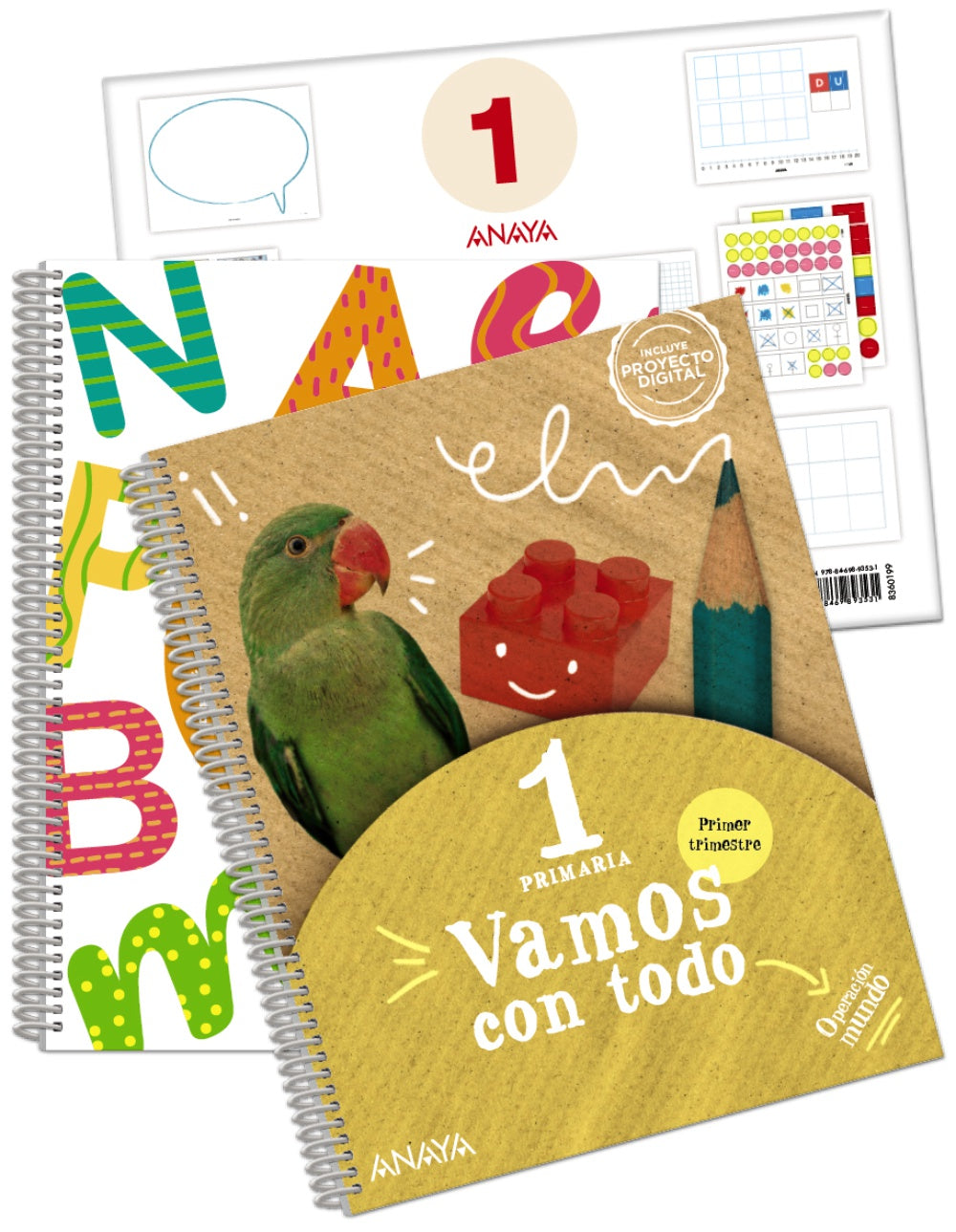 Vamos con todo 1. Primer trimestre. + Lectoescritura + Material manipulativo (1º Primaria) Operación Mundo | Varios autores | 9788414317242 (ANAYA TEXTO) Imagen principal del producto