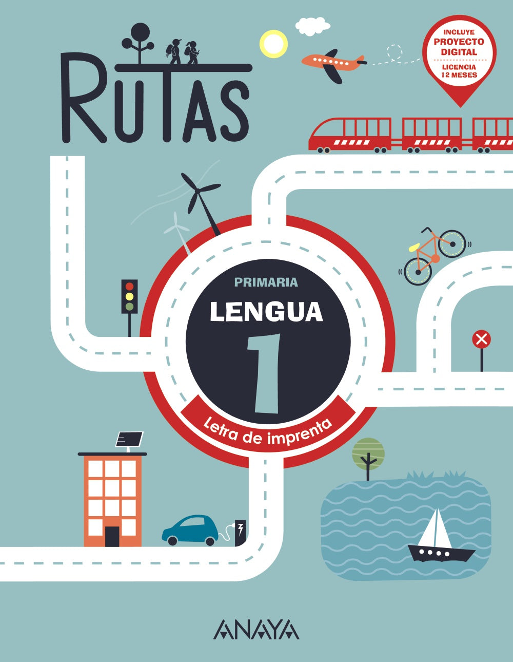 Rutas. Lengua 1. (letra de imprenta) (1º Primaria) RUTAS | Pellicer Iborra, Carmen | 9788414342879 (ANAYA TEXTO) Imagen principal del producto