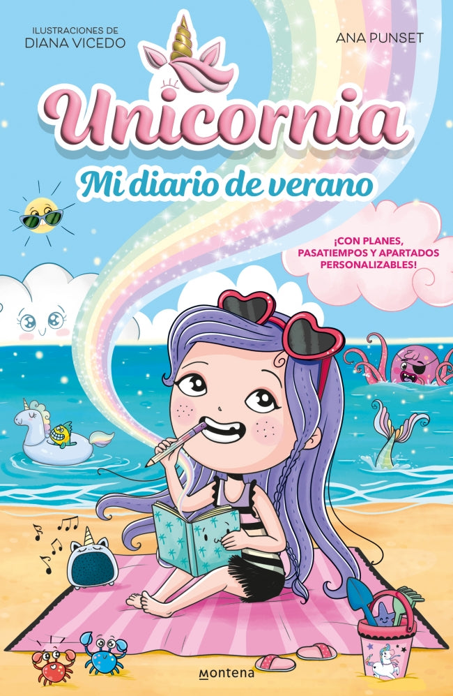 Unicornia - Mi Diario de Verano: ¡con Planes, Pasatiempos y Apartados Personalizables! Imagen principal del producto