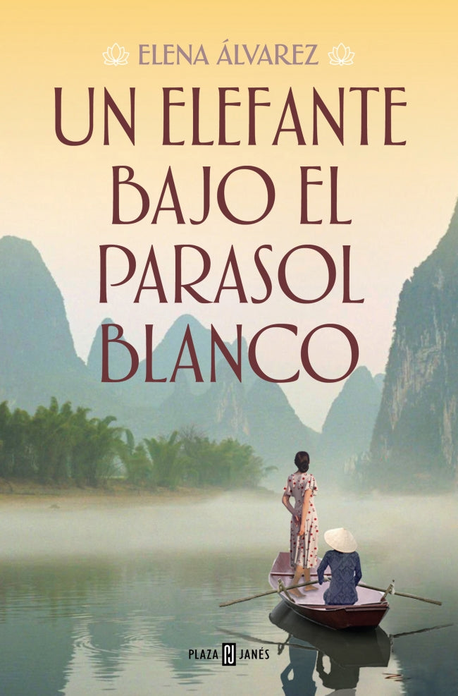 Un elefante bajo el parasol blanco Imagen principal del producto