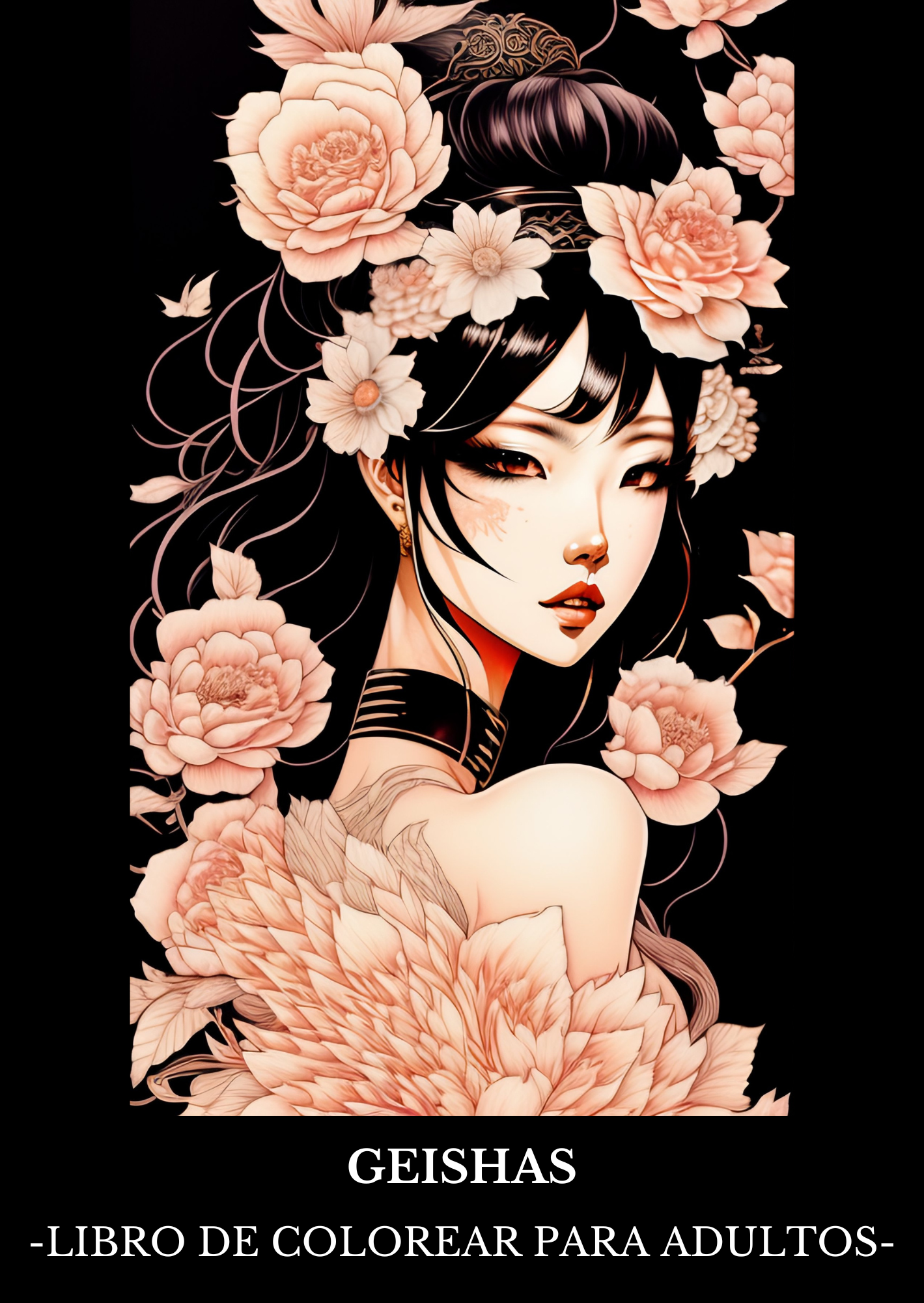 ✅ GEISHAS: Libro de Colorear para Adultos con Dibujos de Geishas estilo Manga y Anime Imagen principal del producto