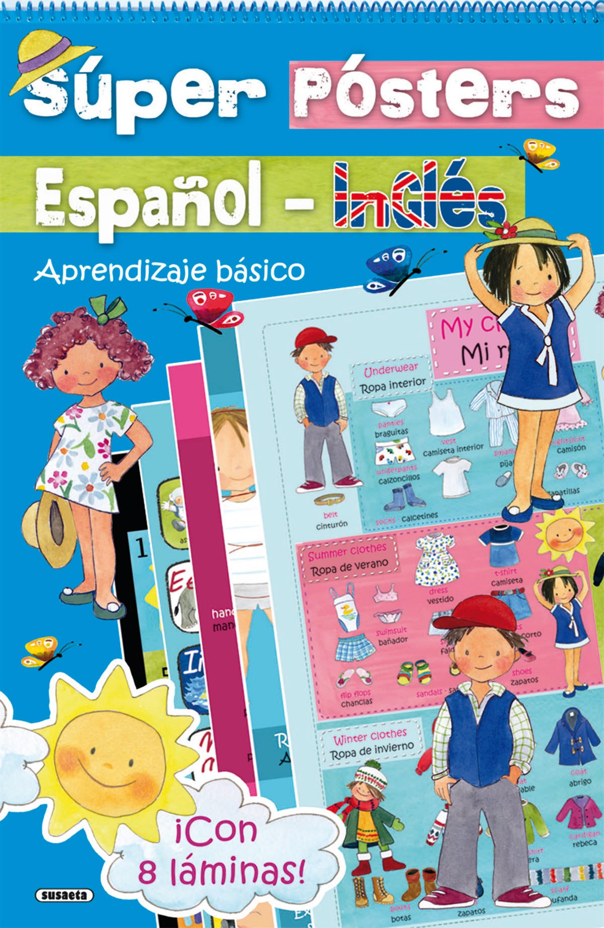 Super Pósters Español-Inglés. Aprendizaje básico. Aa. Vv. (SUSAETA EDICIONES) 9788410844636