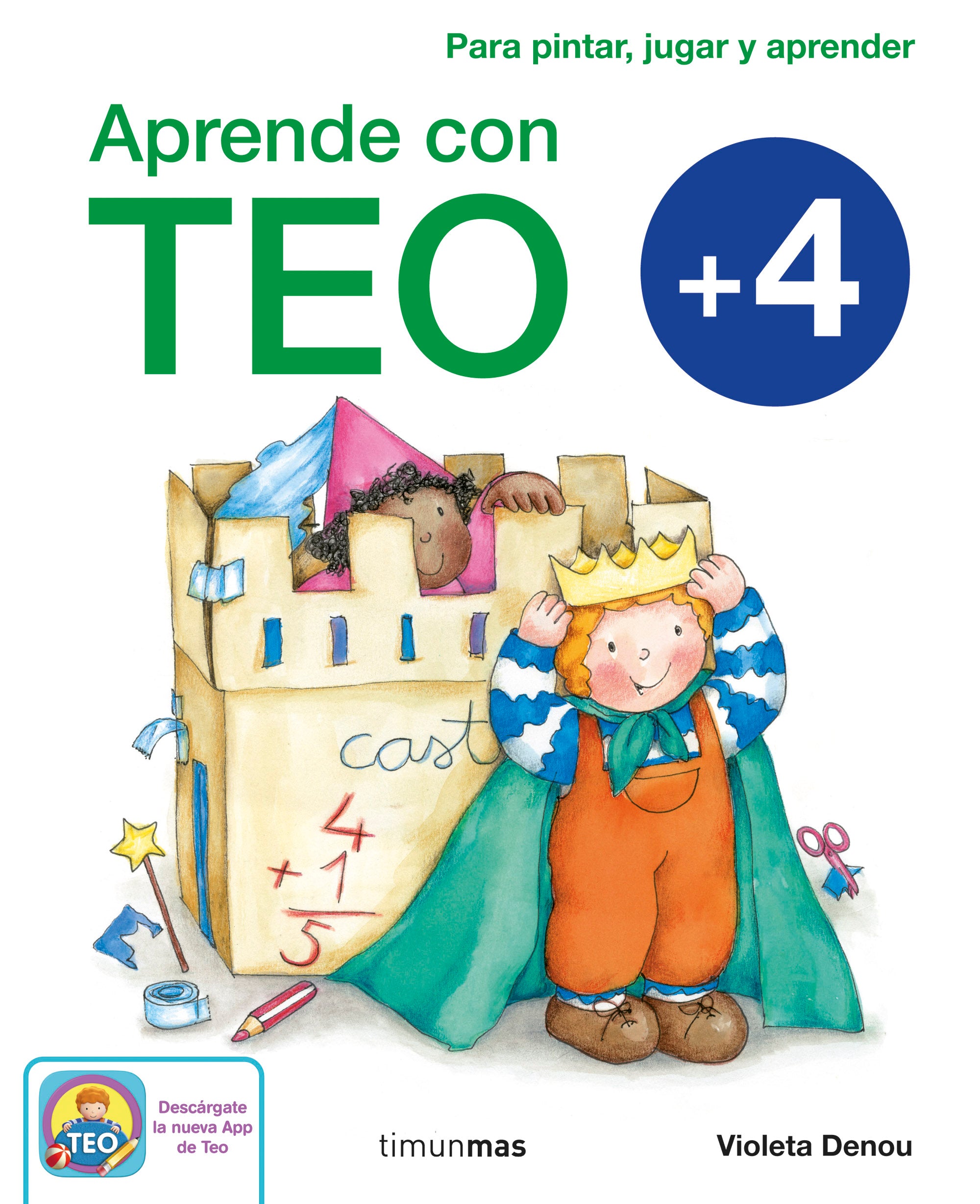 Aprende con Teo + 4: Para pintar, jugar y aprender Imagen principal del producto