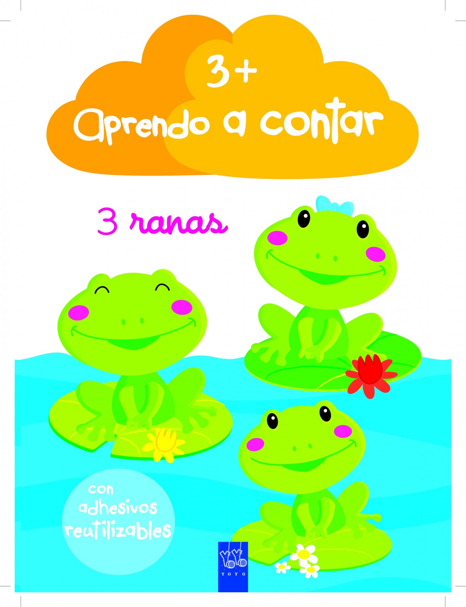 Aprendo a contar +3: Con adhesivos reutilizables