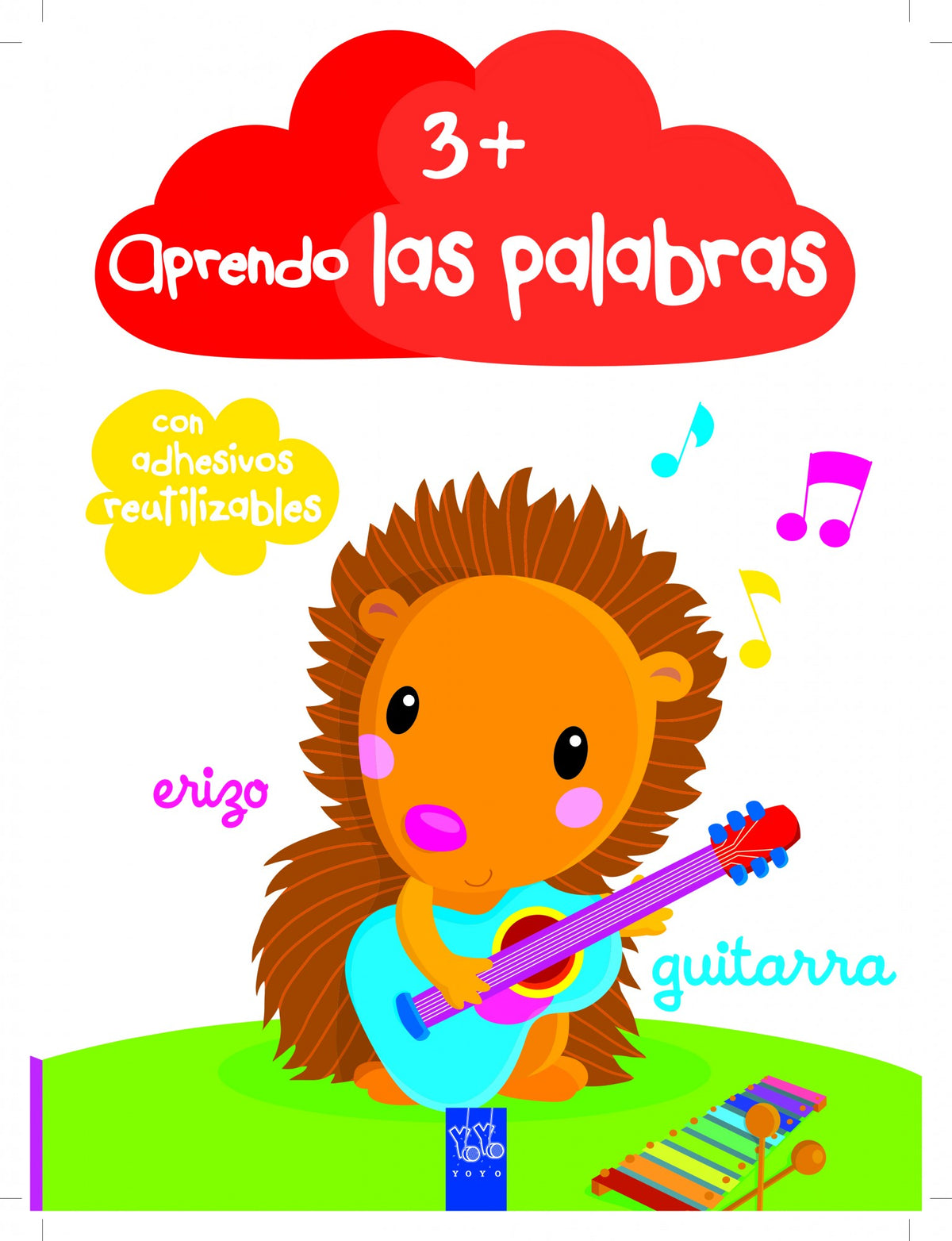 Aprendo las palabras +3: Con adhesivos reutilizablesº