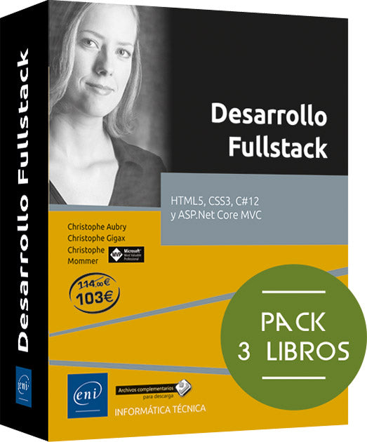 Pack de 3 libros: HTML5, CSS3, C#12 y ASP.Net Core MVC: Pack de 3 libros: HTML5, CSS3, C#12 y ASP.Net Core MVC Imagen principal del producto