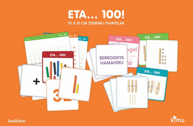 Eta...100! Zenbaki txartelak 0-100 (10x10). Batzuk (Ikaselkar) 9788418410055