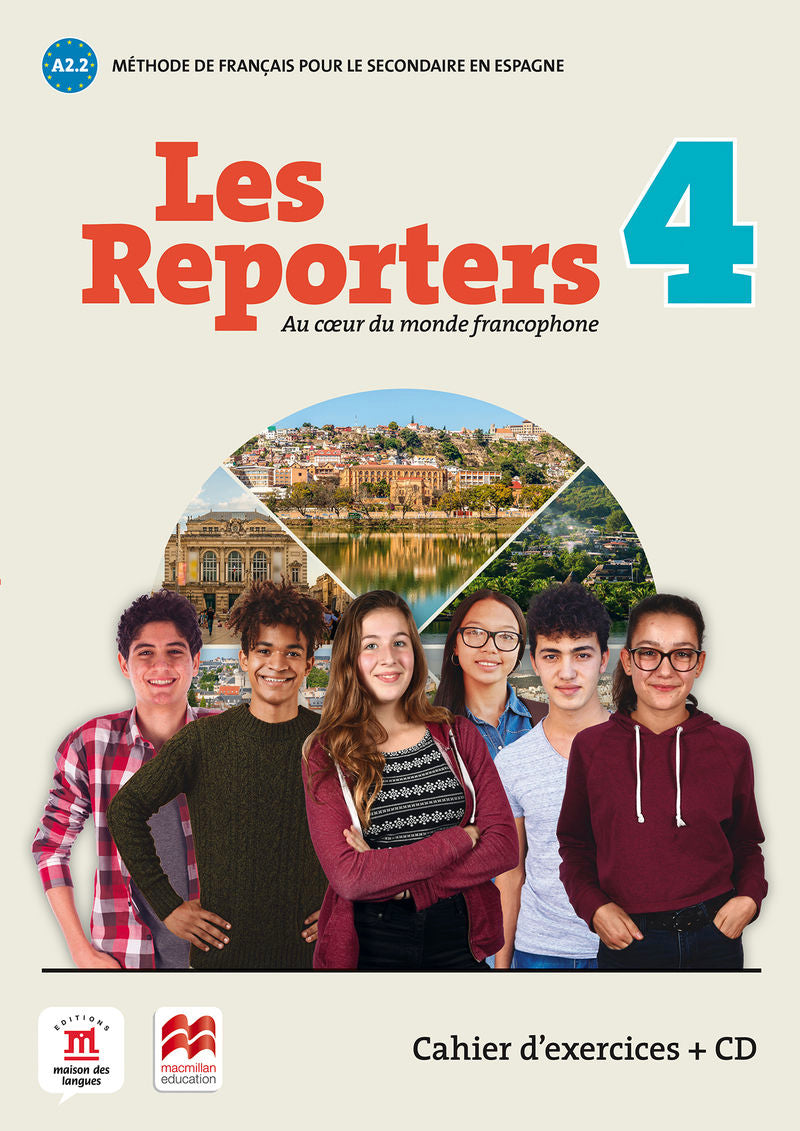 Les reporters 4 - A2.2Éd. Macmillan - Cahier d'exercices + CD. Aa. Vv. (DIFUSION CENTRO DE INVESTIGACION Y PUBLICACIONES DE IDIOMAS S.L.) 9788417260255 Imagen principal del producto
