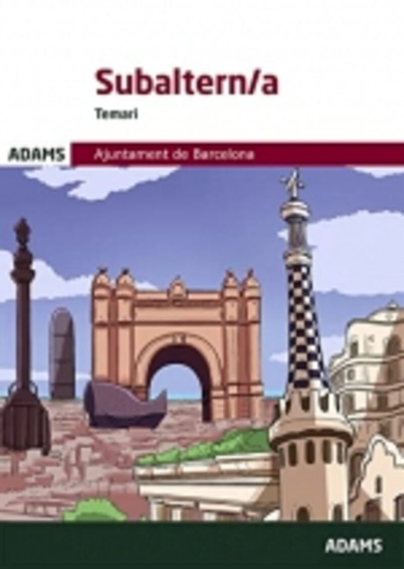 Temari Subalterns Ajuntament de Barcelona. Aa. Vv. (Adams) 9788411161787 Imagen principal del producto
