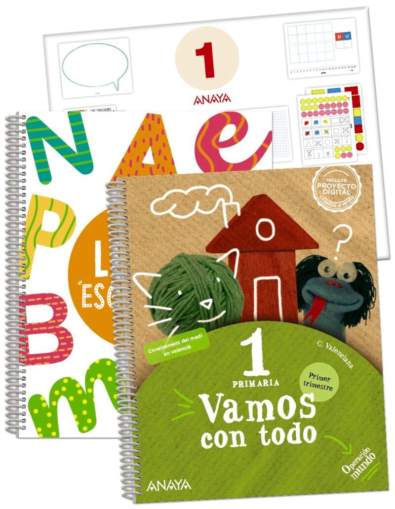 EP 1 - Vamos con Todo 1 Trim + Punto de Lectura + Material Manipulativo - Operacion Mundo (c. Val) (Anaya) - 9788414317358 Imagen principal del producto