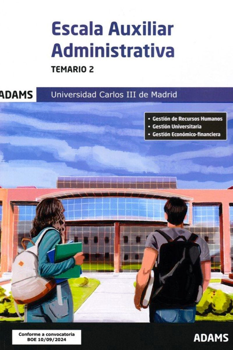 Temario 2 Escala Auxiliar Administrativa Universidad Carlos III Imagen principal del producto