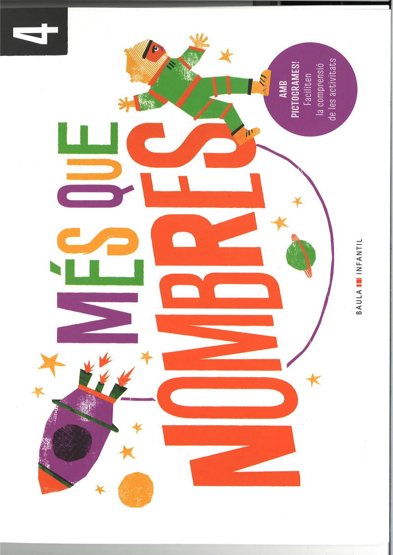 Quadern Més que nombres 4 Infantil. Aa. Vv. (Edicions Baula) 9788447954124