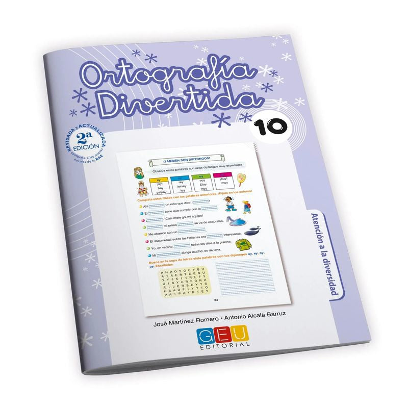 Ortografía divertida 10. Alcala Barruz, Antonio, Martinez Romero, Jose (Editorial GEU) 9788499155432