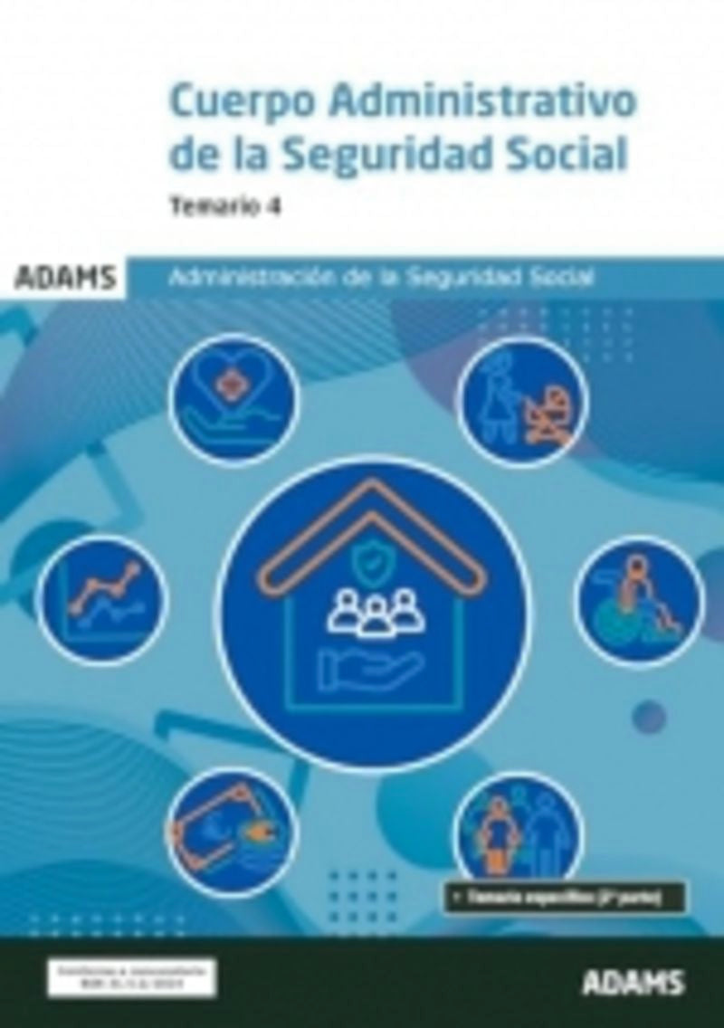 Temario 4 Administrativos de la Seguridad Social. Aa. Vv. (Adams) 9788410772953 Imagen principal del producto