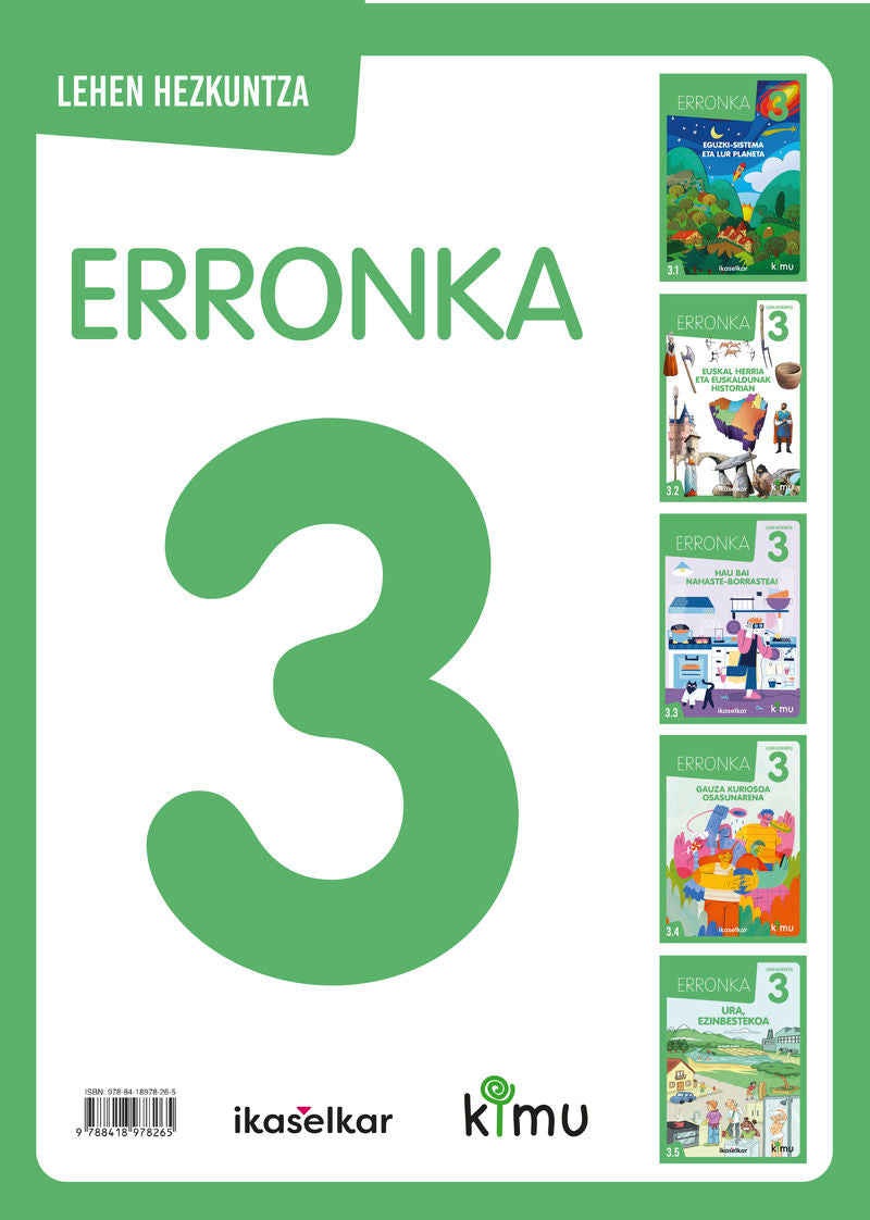 Kimu LH 3. Erronka (Pack 5). Batzuk (Ikaselkar) 9788418978265 Imagen principal del producto