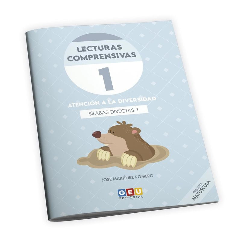 LECTURAS COMPRENSIVAS 1 - Cuaderno de Lecturas Comprensivas GEU | Libro aprender a Leer | Letra MAYÚSCULA - Sílabas directas 1 | Editorial GEU. Aa. Vv. (Editorial GEU) 9788418989971