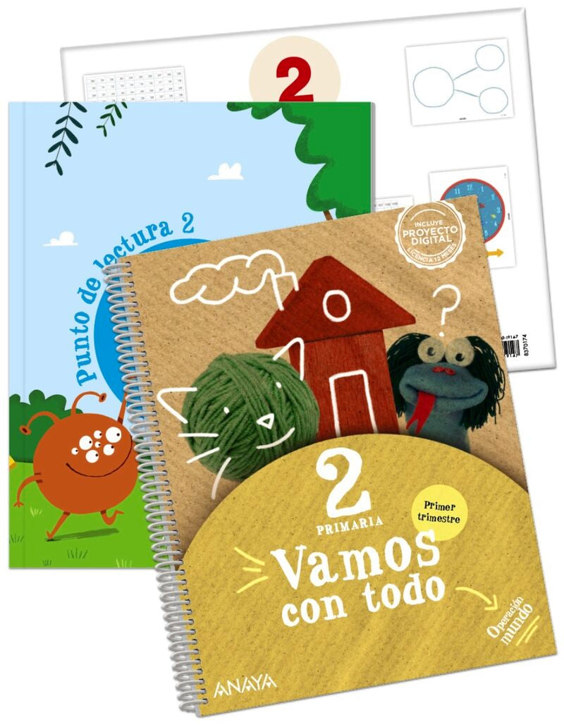 EP 2 - Vamos con Todo 1 Trim + Punto de Lectura + Material Manipulativo - Operacion Mundo (ara;ast;can;cab;cyl;clm;cat;ceu;c. Val;ext;gal;bal;lrio;mad;mel;mur;nav;pv) (Anaya) - 9788414317310 Imagen principal del producto
