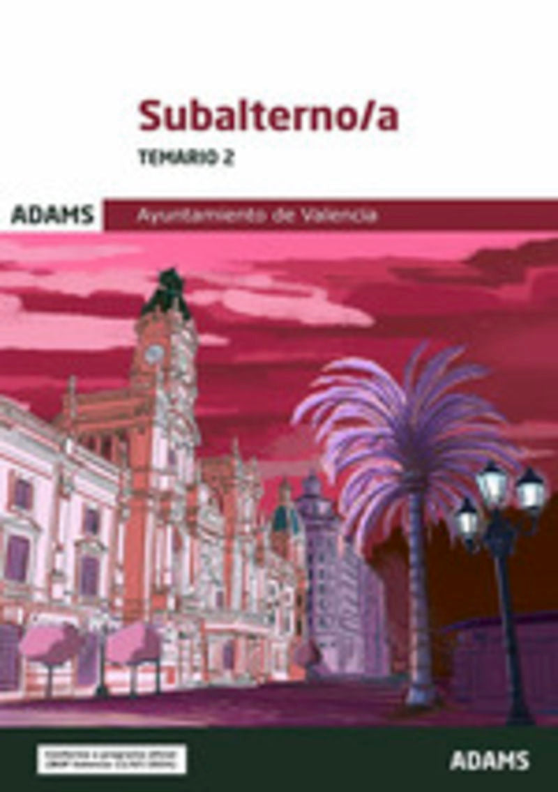 Temario 2 Subalternos Ayuntamiento de Valencia Imagen principal del producto