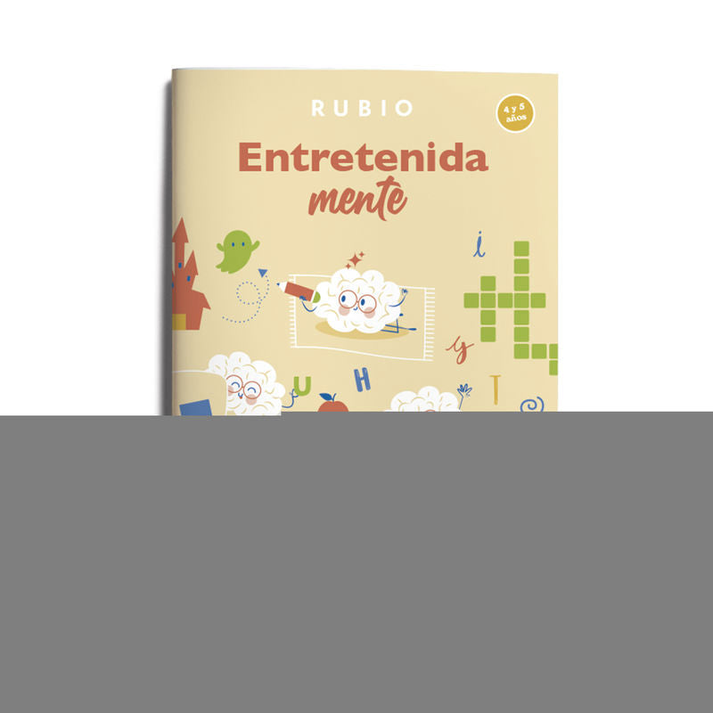 EntretenidaMENTE. Pasatiempos para divertirse y estimular las neuronas (4–5 años). ENRIQUE RUBIO POLO, SLU (Editorial Rubio) 9788418964909 Imagen principal del producto