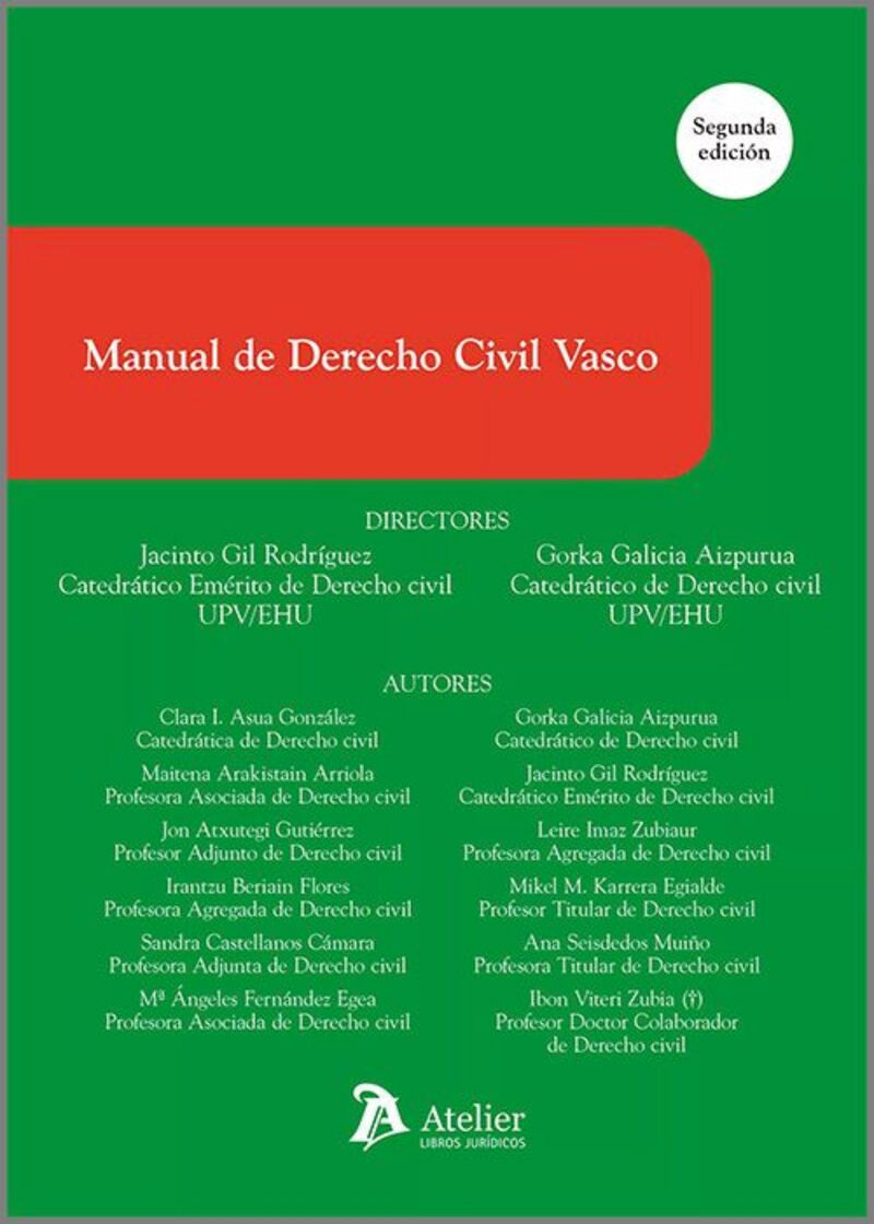 Manual de Derecho civil vasco. 2ª edición